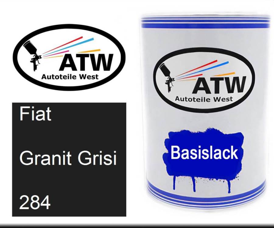 Fiat, Granit Grisi, 284: 500ml Lackdose, von ATW Autoteile West.